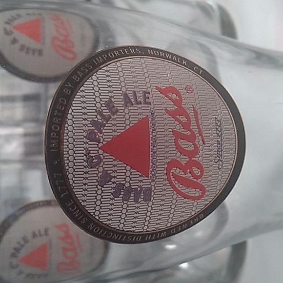 4 barware man cave Bass & Pale Ale beer glasses 🍻 - Picture 2 of 4